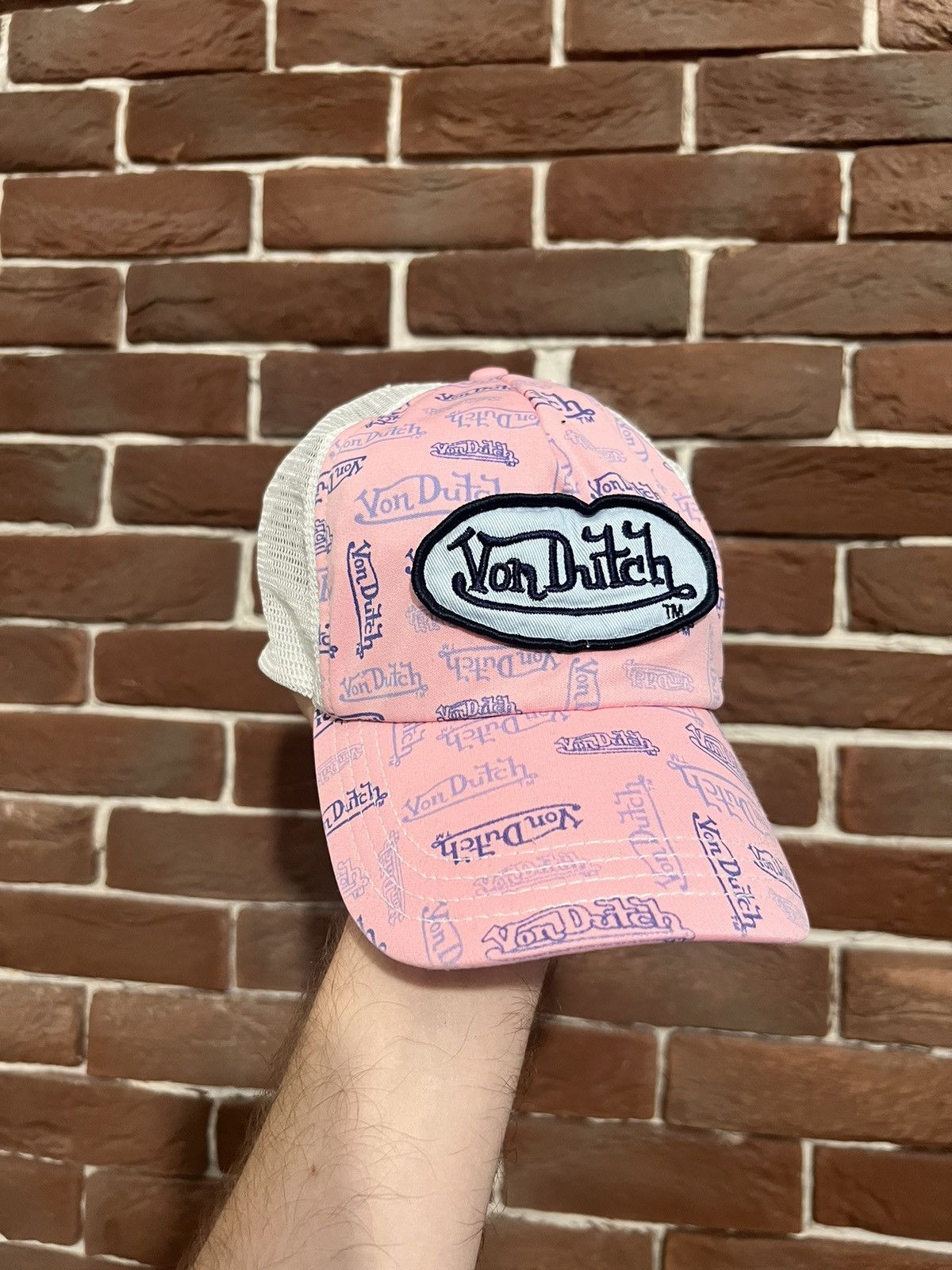 Von Dutch Rare Von Dutch Multi Logo Trucker Hat Y2K Drip Streetwear Size ONE SIZE - 1 Thumbnail