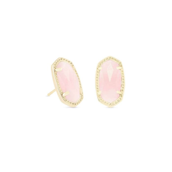 Kendra Scott Elisa Pendant Necklace in Dichroic Glass, Rose Gold-Plated