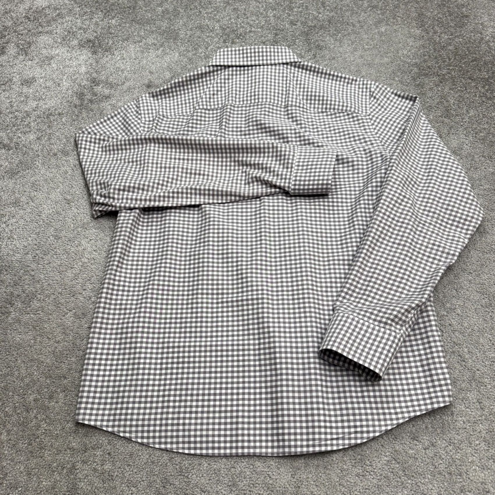 UNTUCKit UNTUCKit Slim Fit Button Down Shirt Mens XL Gray Gingham Check Cotton Slide-Through Shirt Open-Layout: Button-Up, Classic, Preppy, Designer Size US XL / EU 56 / 4 - 2 Thumbnail