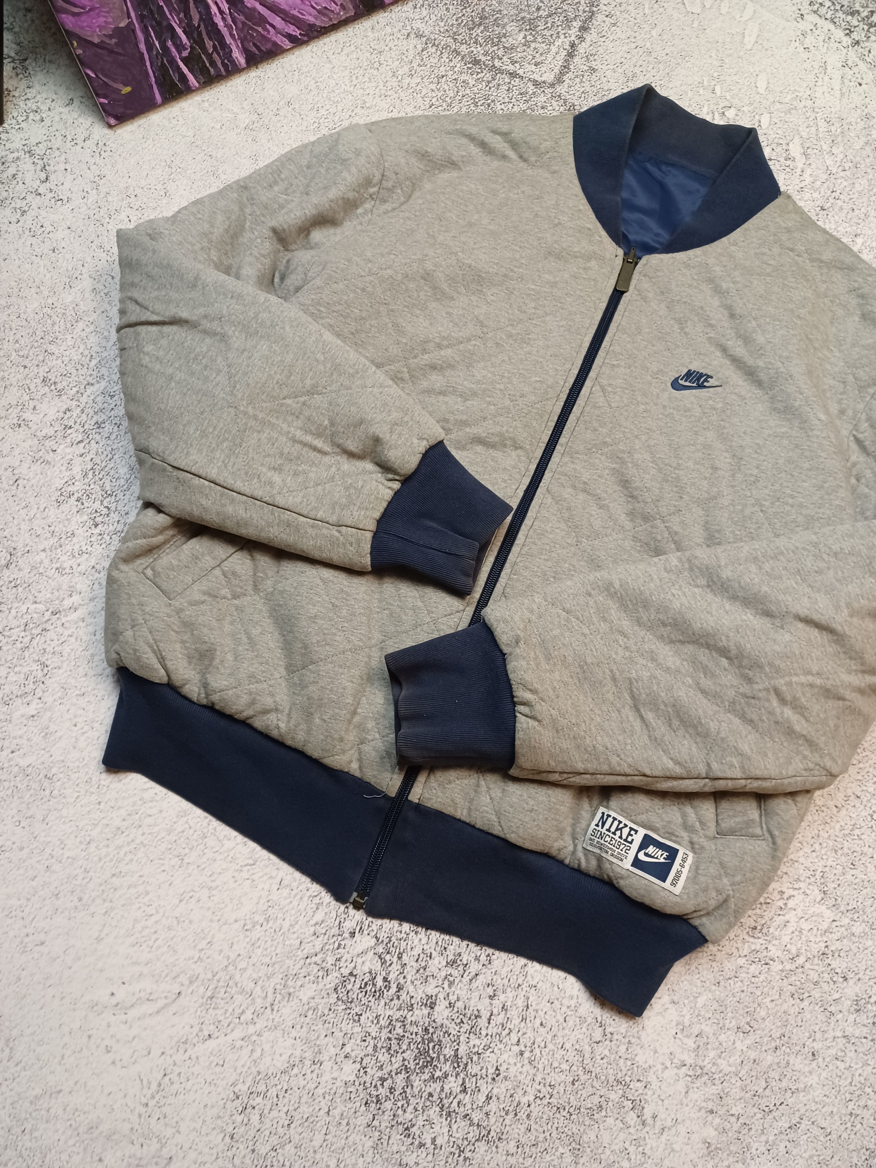 Nike × Vintage 00s Nike Retro Logo Reversible Vintage Y2K Oversized Bomber Size US M / EU 48-50 / 2 - 8 Thumbnail
