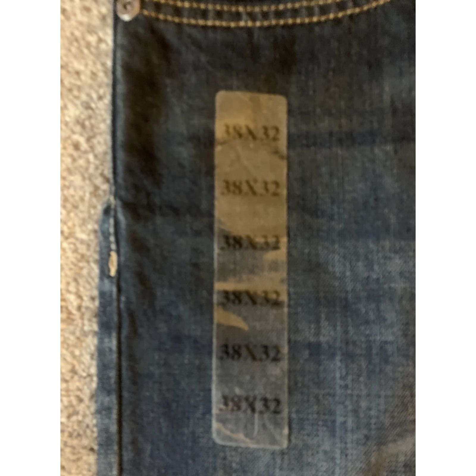 Vintage VINTAGE True Nation Jeans Big & Tall Men Relaxed Fit Straight Leg Cotton Denim Blue 32in Inseam Pockets Comfort Easy Care 38 38? Size US 38 / EU 54 - 3 Thumbnail
