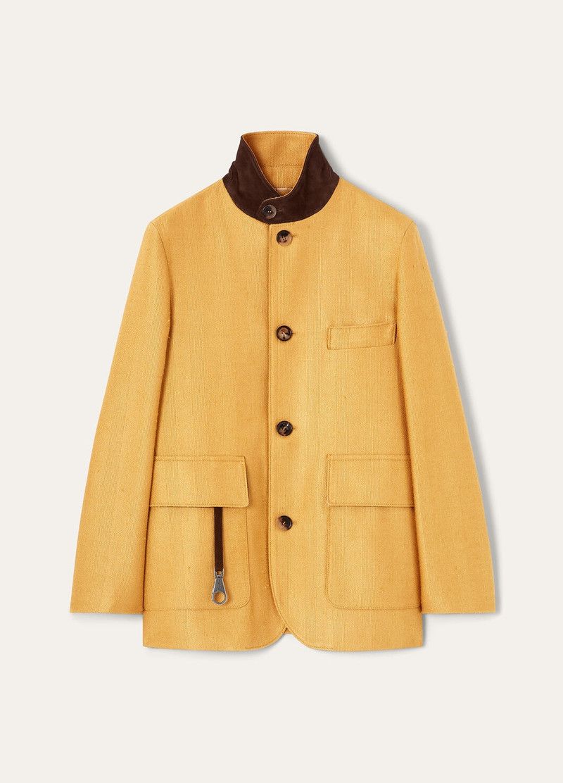 Loro Piana o1srvl11e0526 FAP0457 Roadster Mini Jacket In Yellow Size S / US 4 / IT 40 - 1 Thumbnail