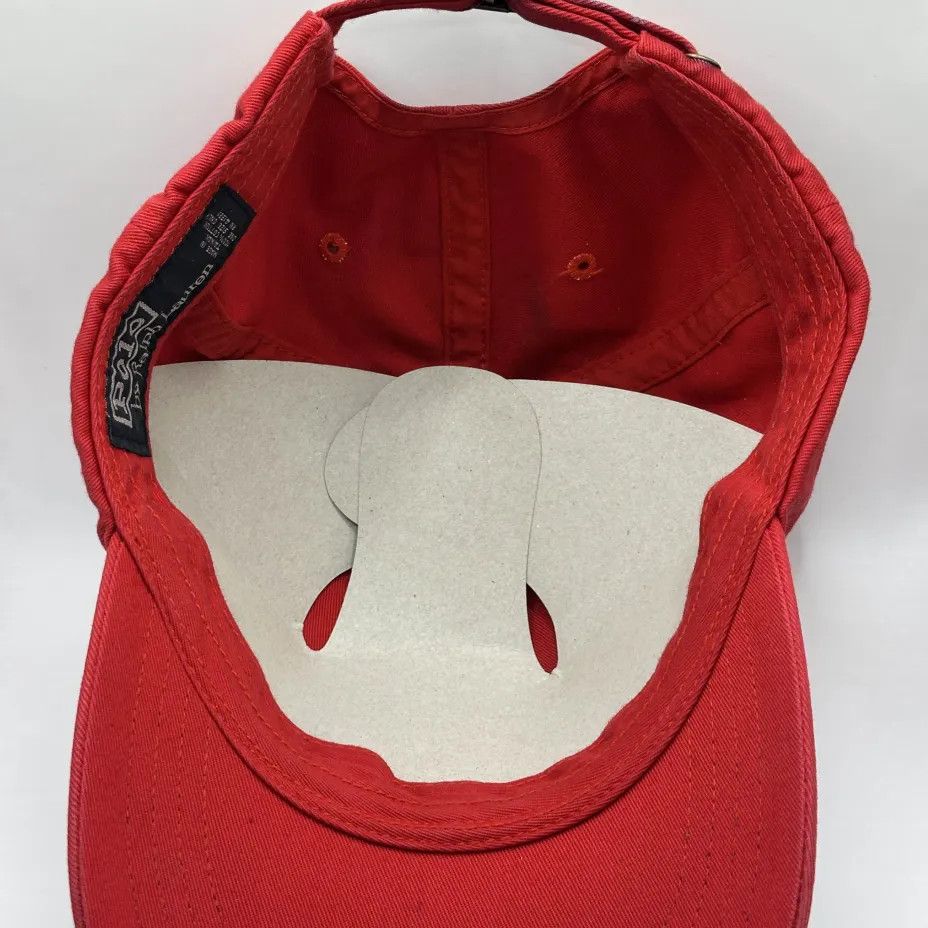 Polo Ralph Lauren Vintage Polo Ralph Lauren Red Polo Bear Baseball Cap RARE! Size ONE SIZE - 4 Thumbnail