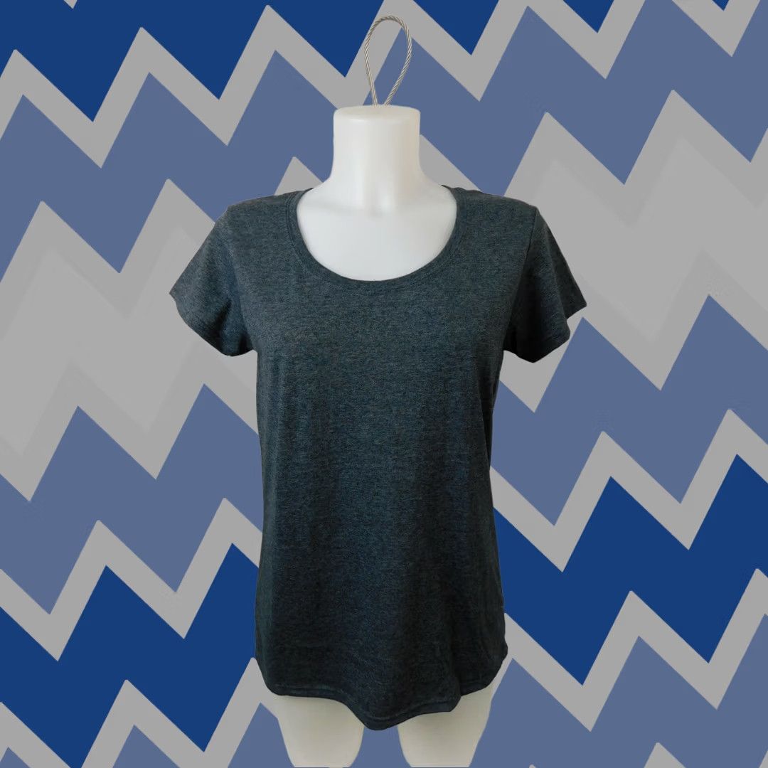 Gildan Gildan Shirt Womens Large Dark Heather Gray Short Sleeve Scoop Neck T-Shirt Cotton Blend Regular Casual Classic All Seasons Mens? Size L / US 10 / IT 46 - 1 Thumbnail