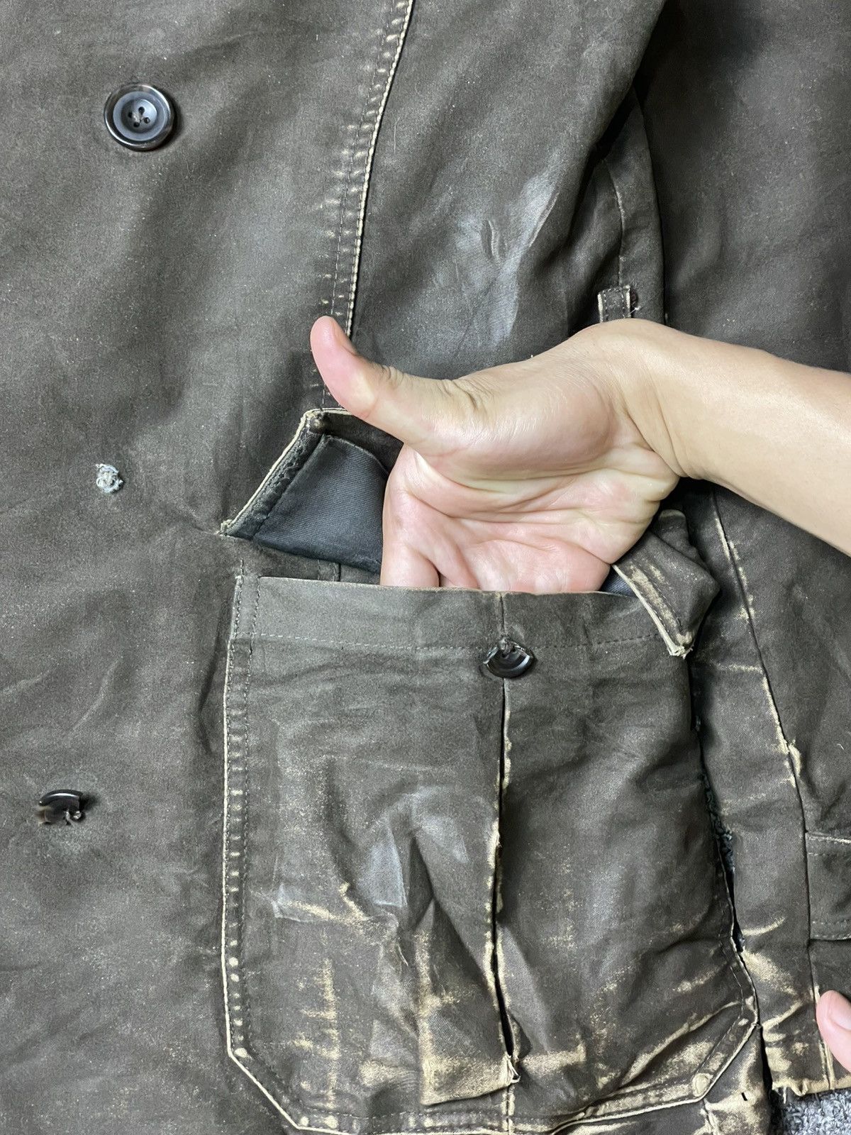 Japanese Brand × Vintage Edge x Rupert Leather Suede Double Breasted Coat (115) Size US XL / EU 56 / 4 - 7 Thumbnail