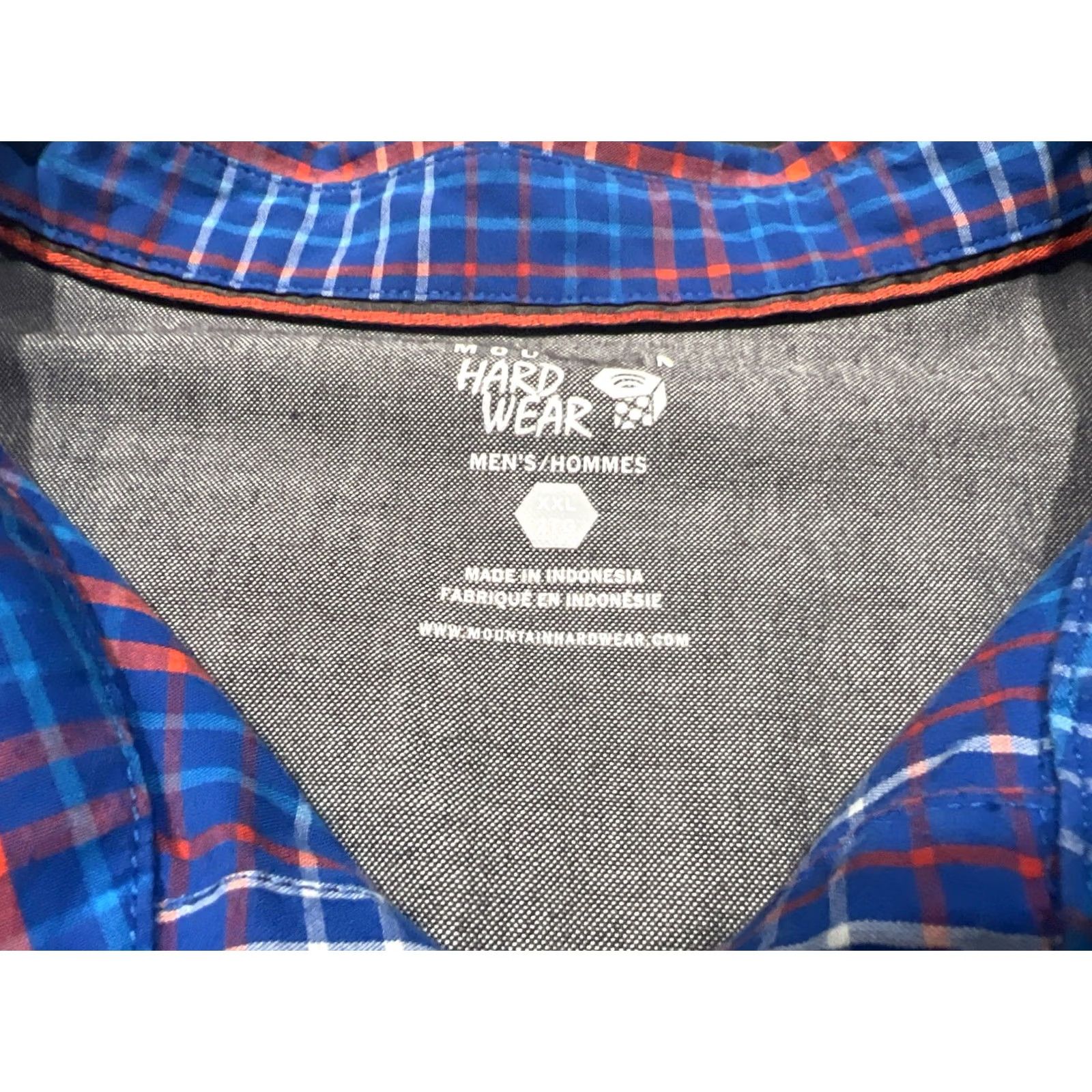 Mountain Hardwear VINTAGE Mountain Hardwear Shirt Mens 2XL Button-Up Short Sleeve Plaid Pocket Outdoor blue Button-Down Collar Size US XXL / EU 58 / 5 - 7 Thumbnail