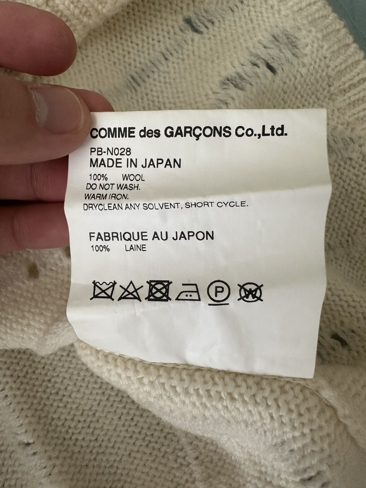 Comme des Garcons Homme Plus Destroyed Sweater Size US L / EU 52-54 / 3 - 5 Thumbnail