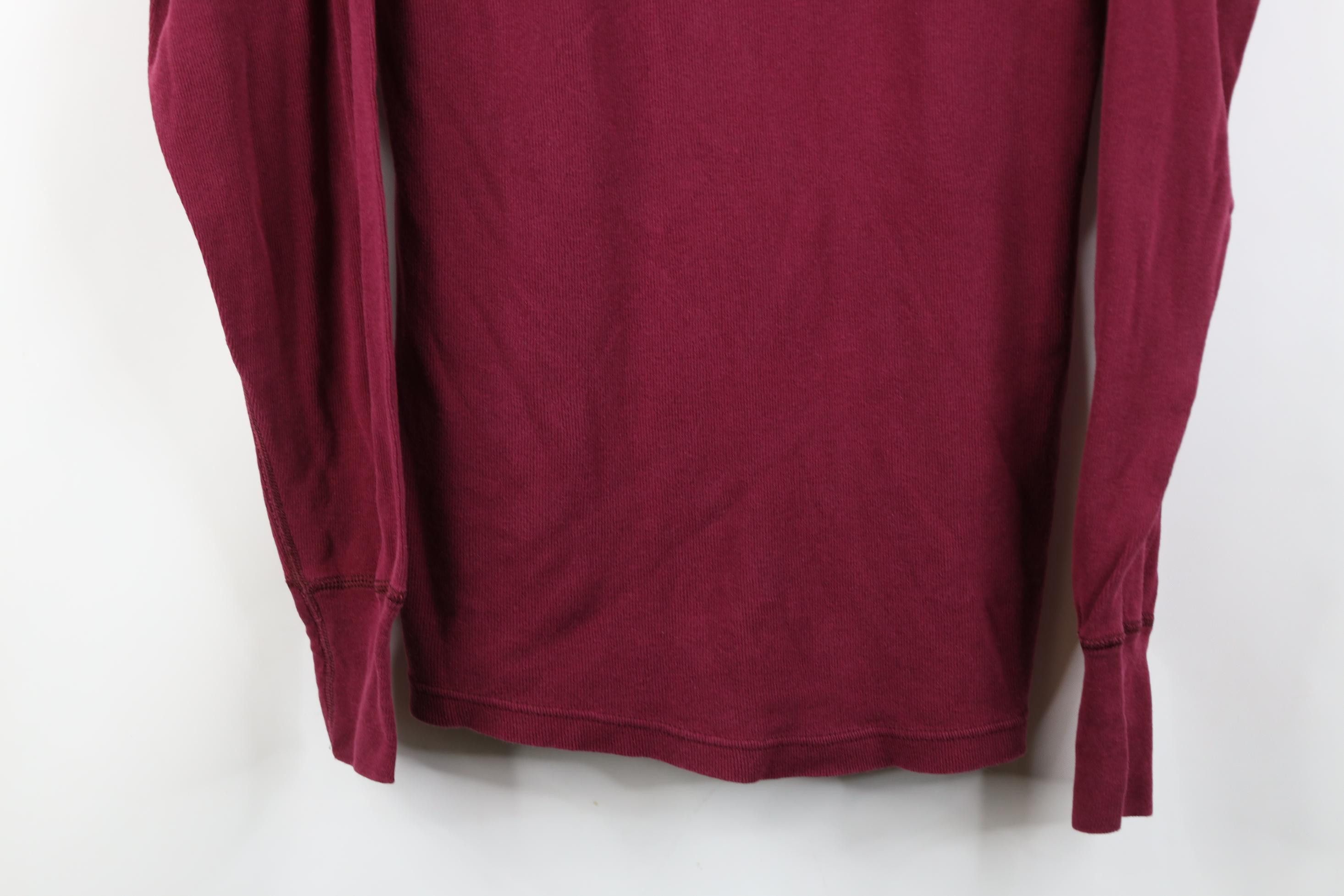 Vintage Vintage 90s Streetwear Ribbed Knit Henley T-Shirt Red Size US M / EU 48-50 / 2 - 3 Thumbnail