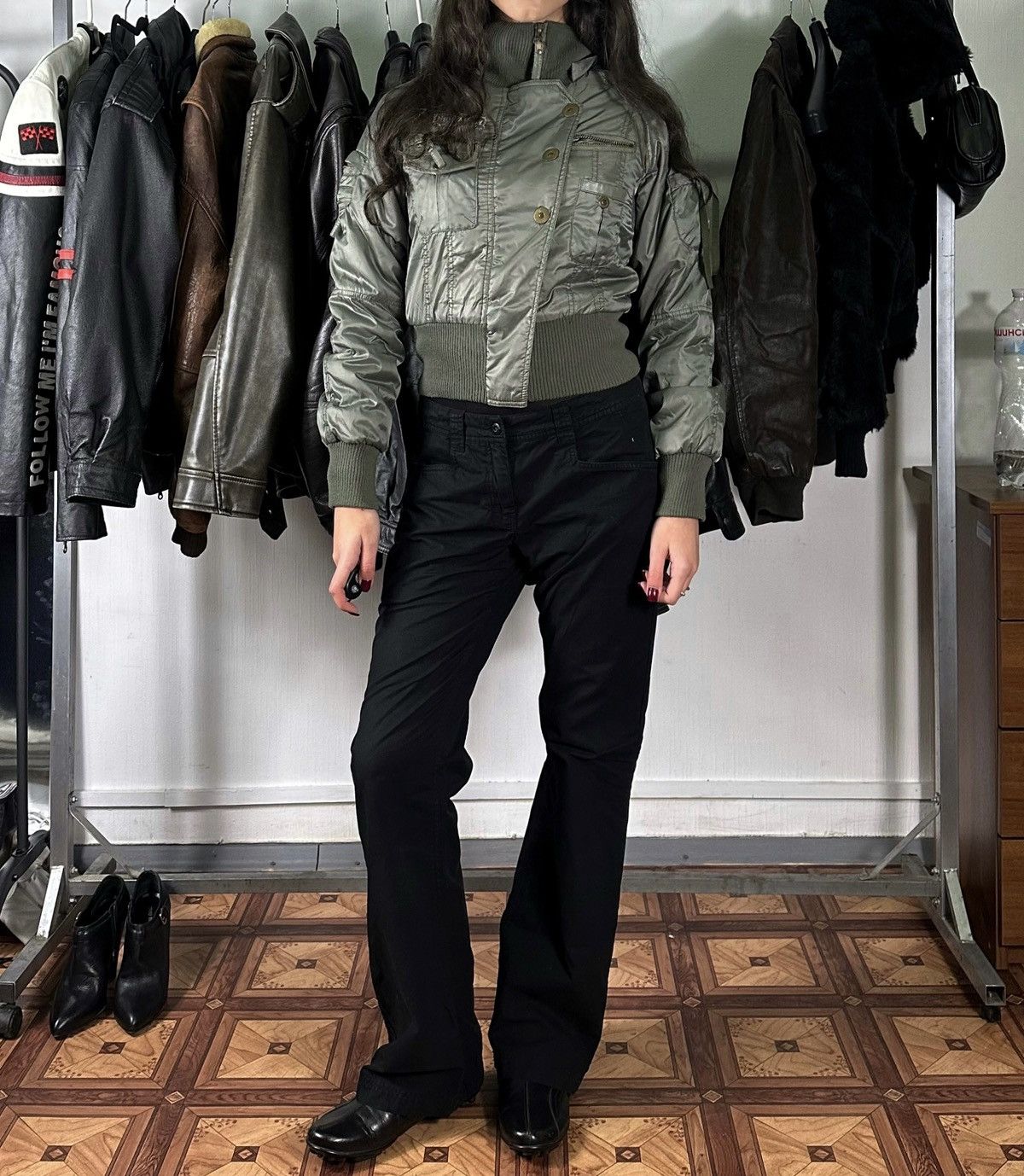 Vintage Vintage Cropped Bomber jacket Size XS / US 0-2 / IT 36-38 - 2 Thumbnail