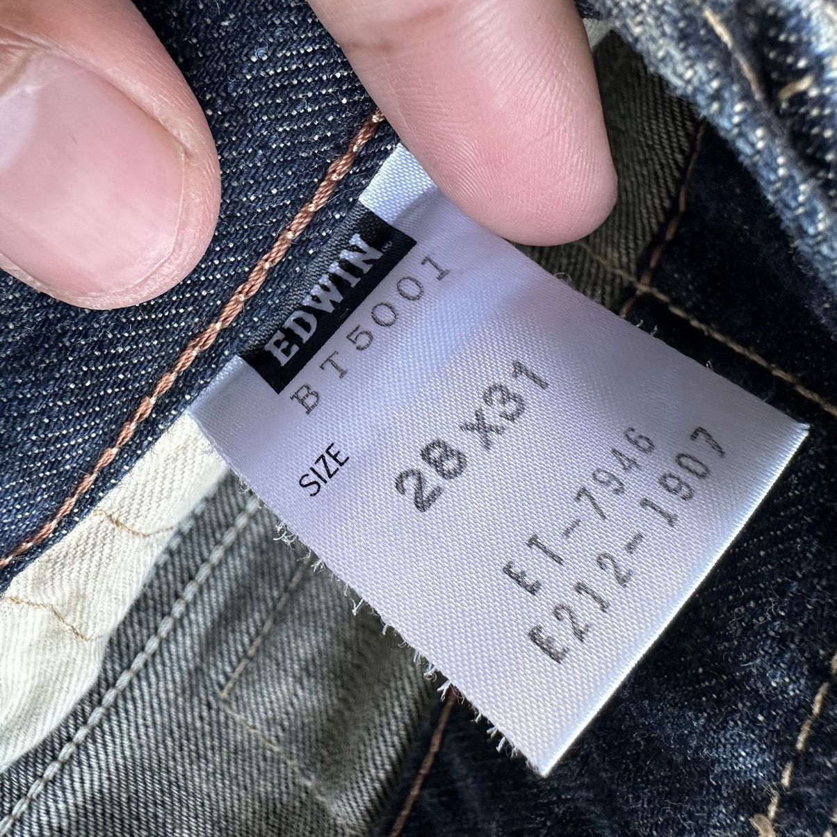 Japanese Brand Vintage Edwin Distressed Rusty Jean Flare Faded Denim Pant Size US 32 / EU 48 - 8 Thumbnail