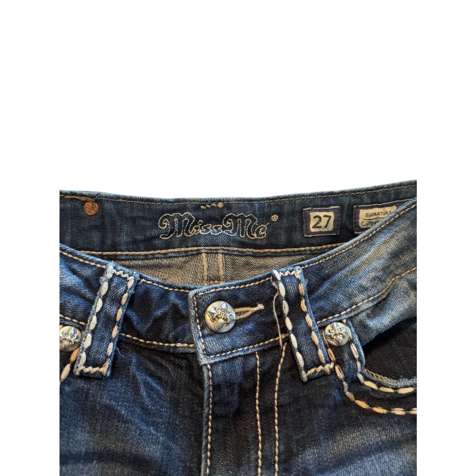 Miss Me Miss Me Jeans Women 27 Blue Capris Western Rodeo Size 27" / US 4 / IT 40 - 6 Thumbnail