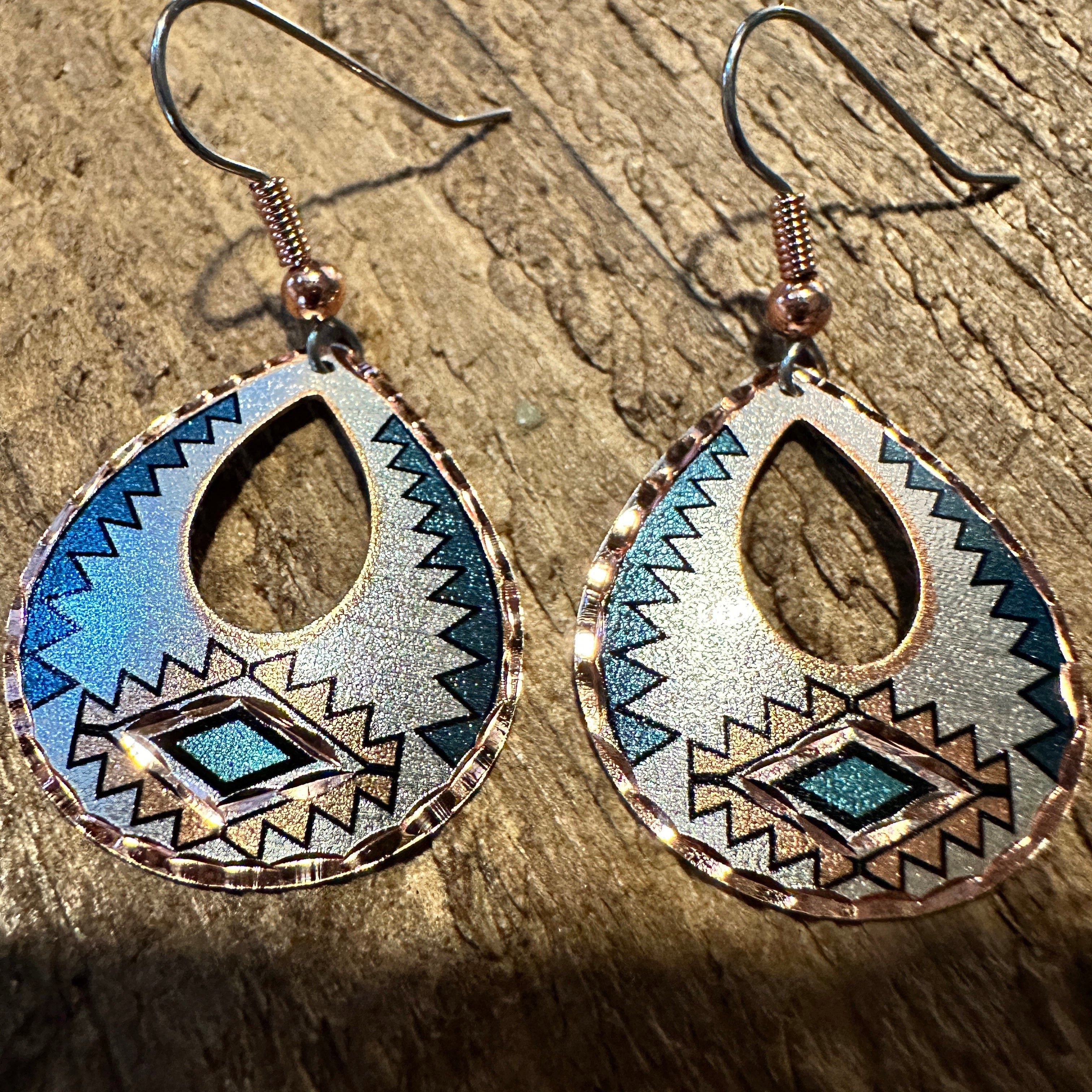 Other Boho Native American Tribal Teal Blue Native Copper Wire Ear Size ONE SIZE - 8 Thumbnail