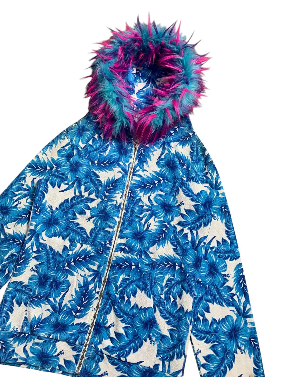 Beauty Beast BERNINGS SHO FLORAL FUR ZIP HOODIE 20471120 IFSIX LGB STYLE Size US M / EU 48-50 / 2 - 3 Thumbnail