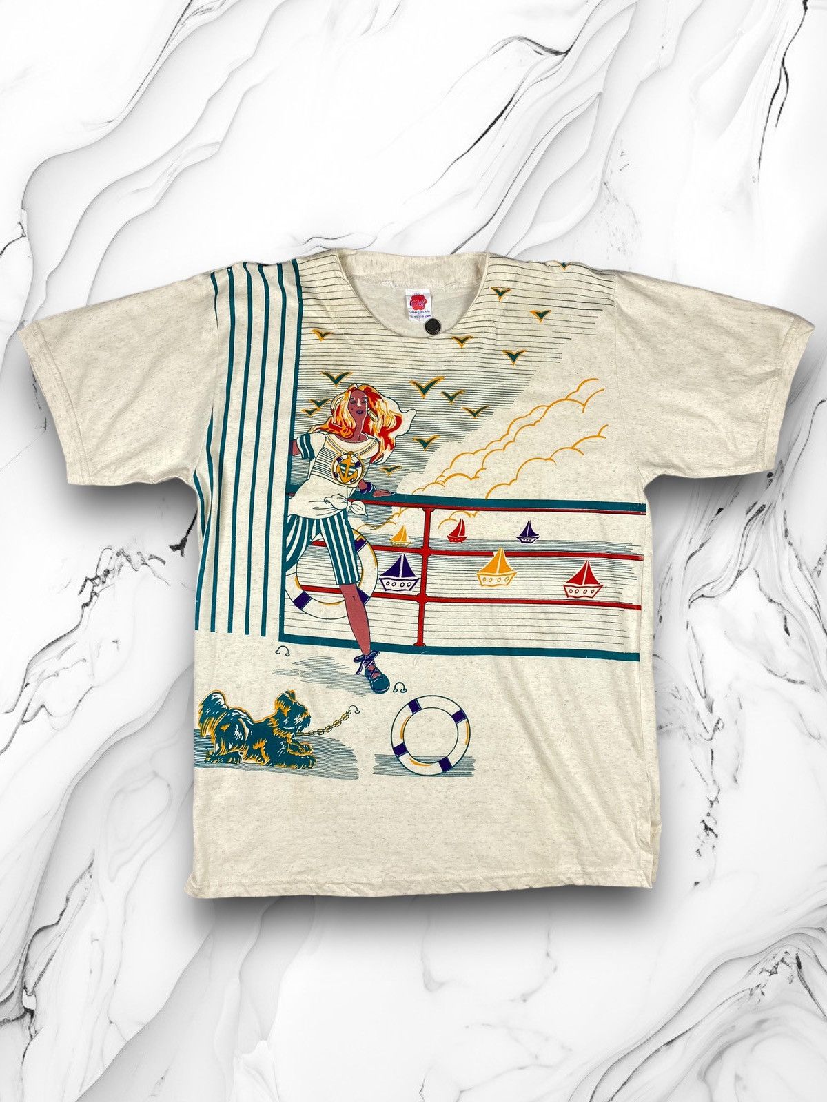 Vintage Vintage ART Crazy Tee T Shirt Size L Size US L / EU 52-54 / 3 - 1 Thumbnail