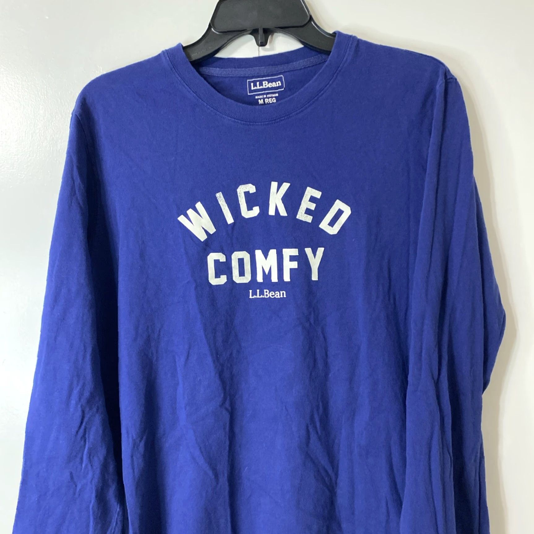 Vintage L.L. Bean Women Blue Long Sleeve Round Neck T-Shirt Size M Size M / US 6-8 / IT 42-44 - 4 Thumbnail