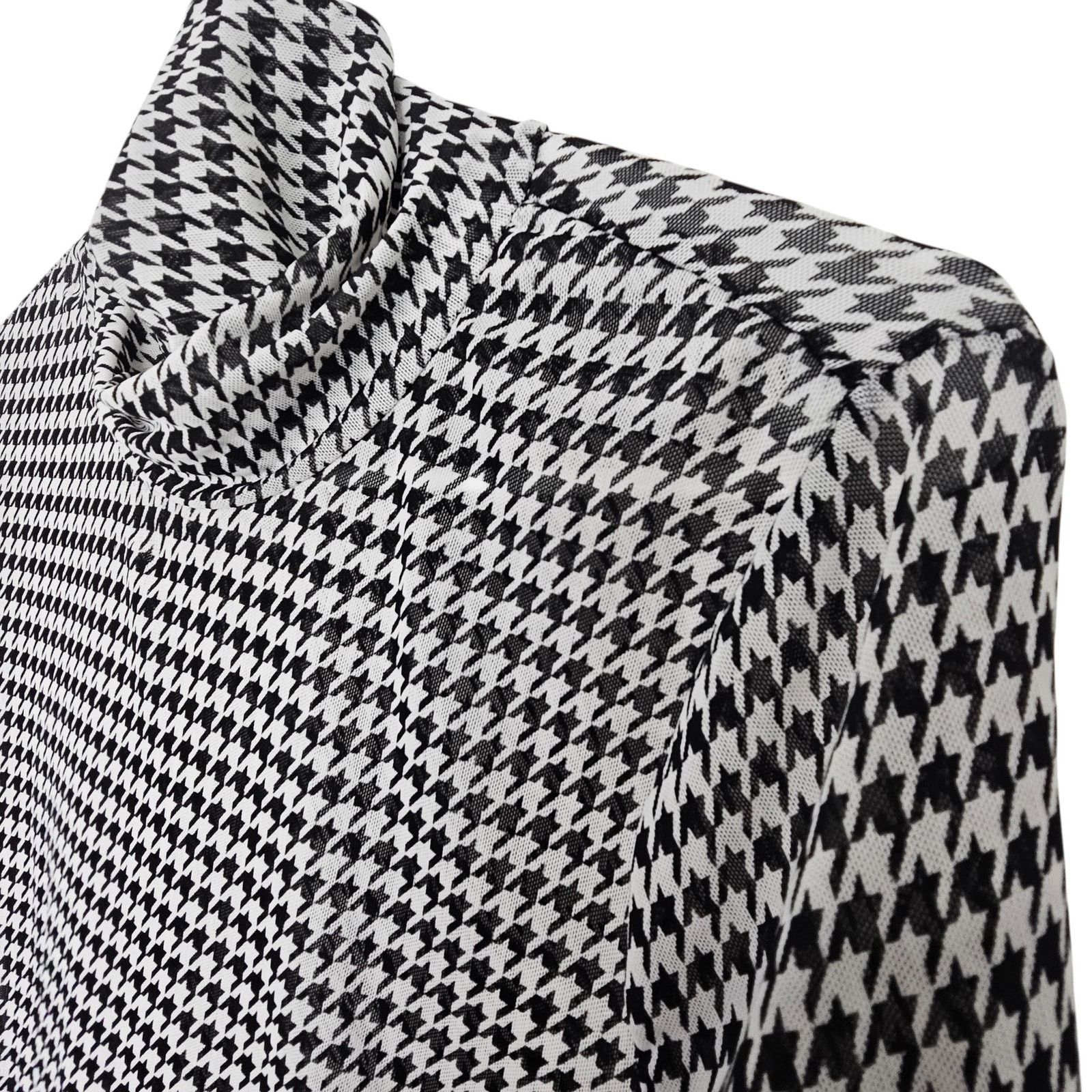 White House Black Market White House Black Market Sheer Houndstooth Top S Turtleneck Size S / US 4 / IT 40 - 5 Thumbnail