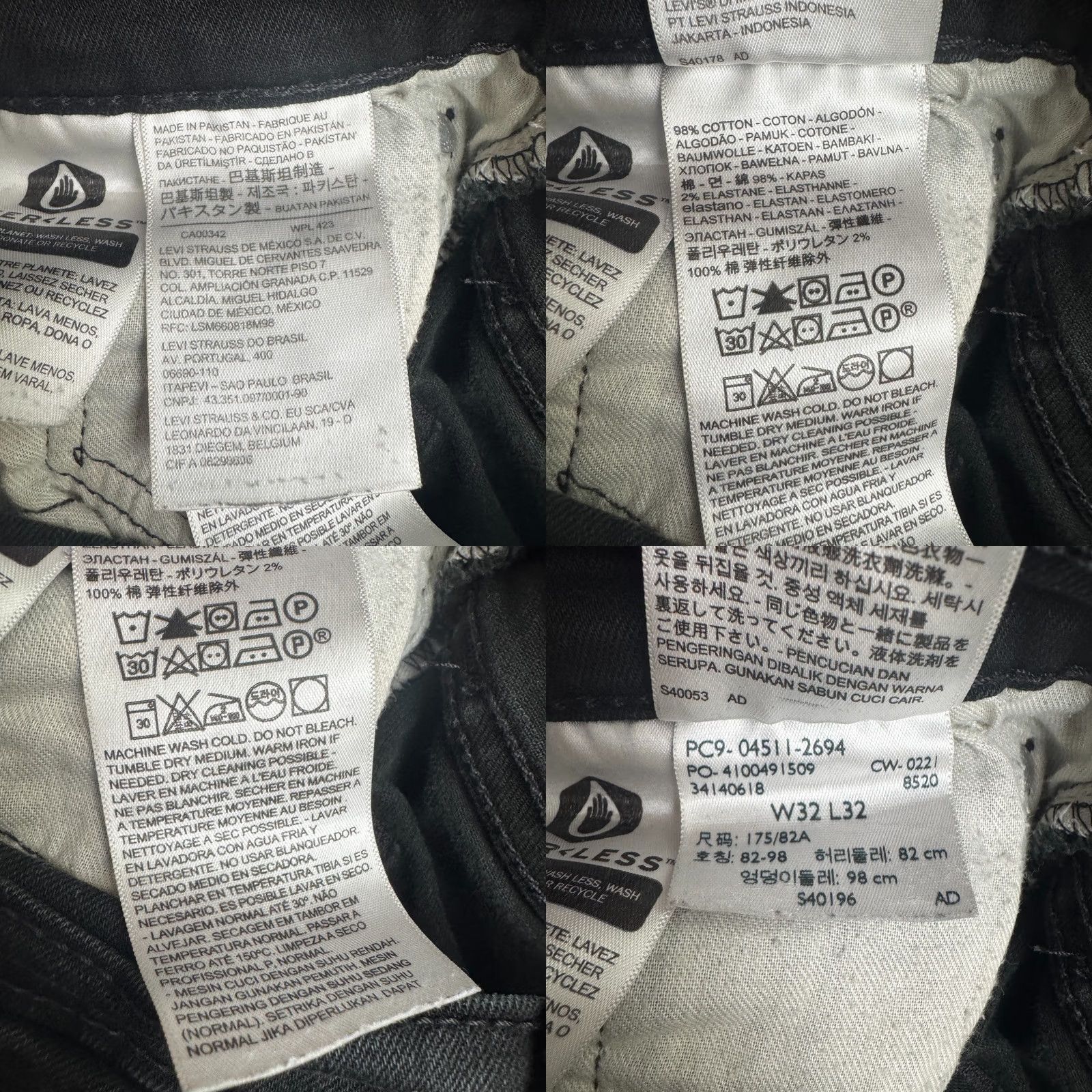 Levi's Levi's 511 Slim Fit Straight Leg Jeans Mens 32x32 Dark Wash Cotton Stretch Denim Size US 32 / EU 48 - 8 Thumbnail