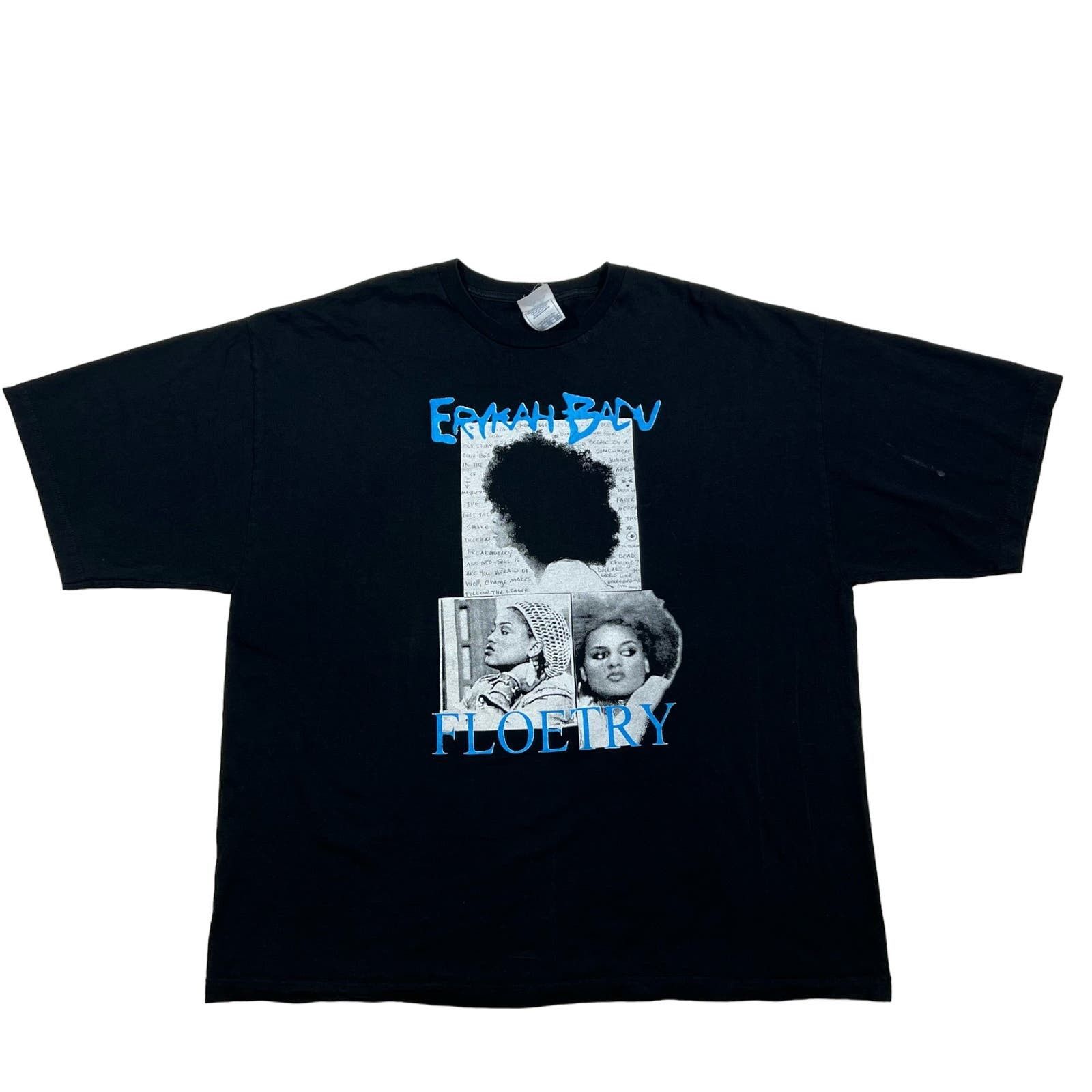 image of Vintage Y2K Erykah Badu Floetry Tour Tee Shirt Black (3Xl), Men's (Size 2XL)