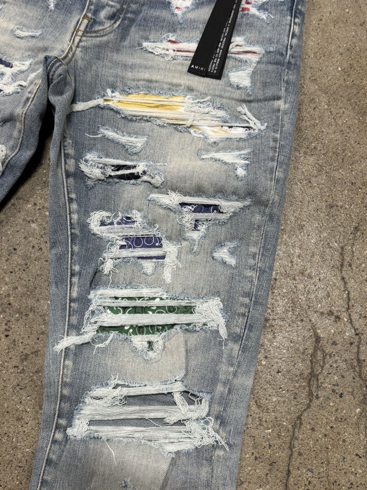 Amiri Amiri Thrasher Rainbow Patch Denim Jeans 1500$ Size US 31 - 2 Thumbnail