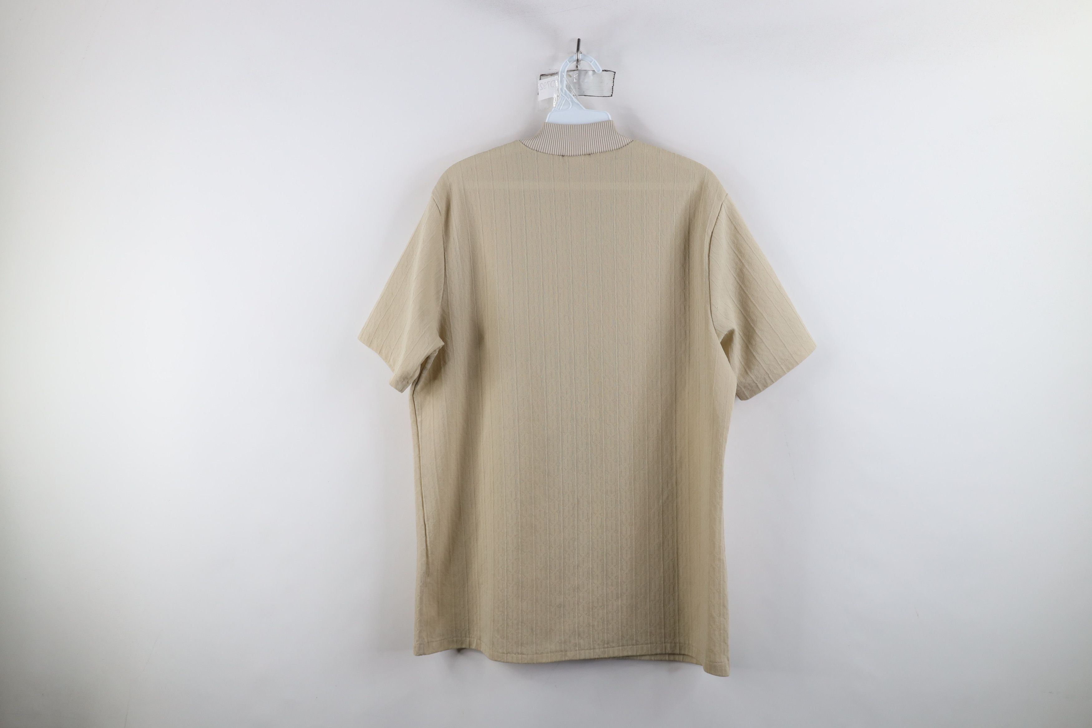 Vintage Vintage 50s Ban Lon Knit Short Sleeve Mock Neck T-Shirt USA Size US L / EU 52-54 / 3 - 9 Thumbnail