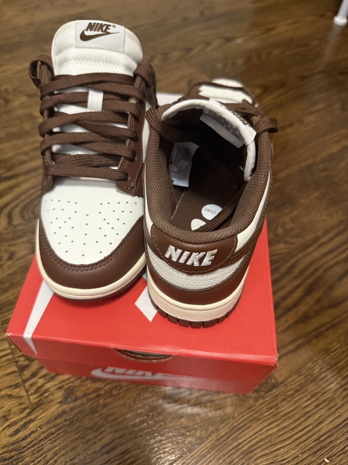 Nike Brown and White Nike Dunk Low Size US 7 / IT 37 - 4 Thumbnail