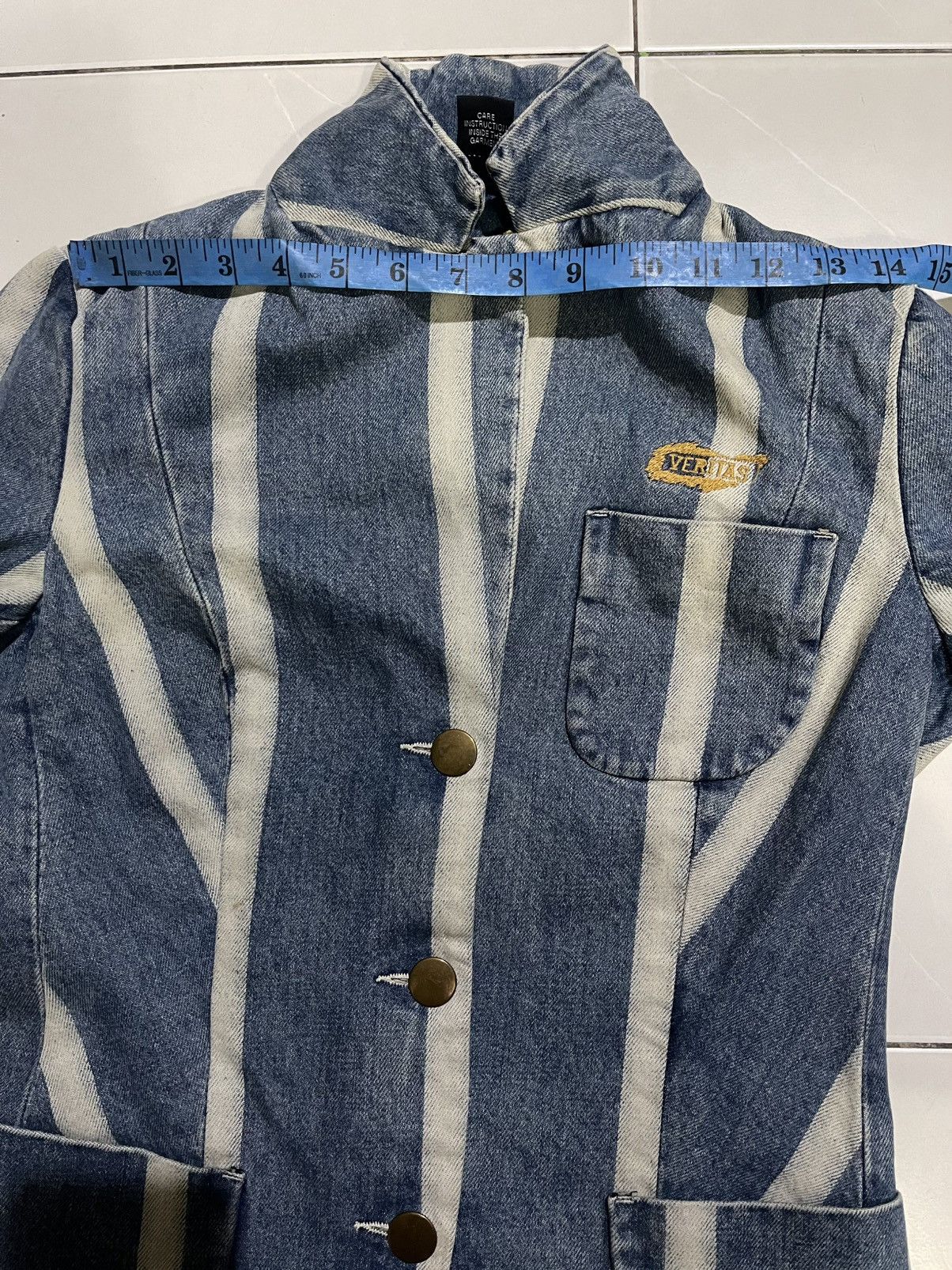 Diesel Super Rare Vintage Diesel Stylelab Veritas Denim blazer Size S / US 4 / IT 40 - 17 Thumbnail