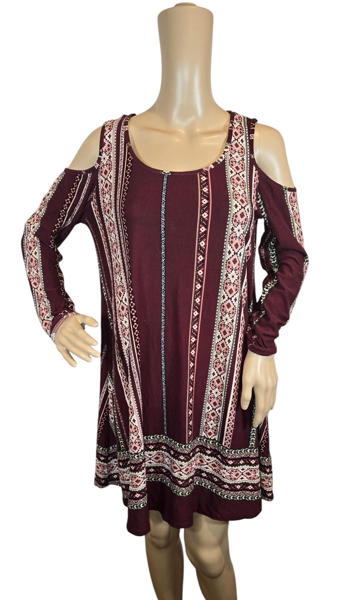 Designer Derek Heart Women's Cold Shoulder Dress - Size Large Size L / US 10 / IT 46 - 1 Thumbnail