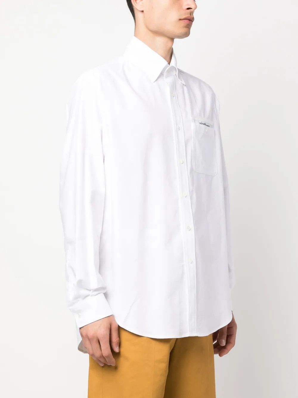 Palm Angels o1y0325 Logo Solid Color Shirt in White Size US M / EU 48-50 / 2 - 3 Thumbnail