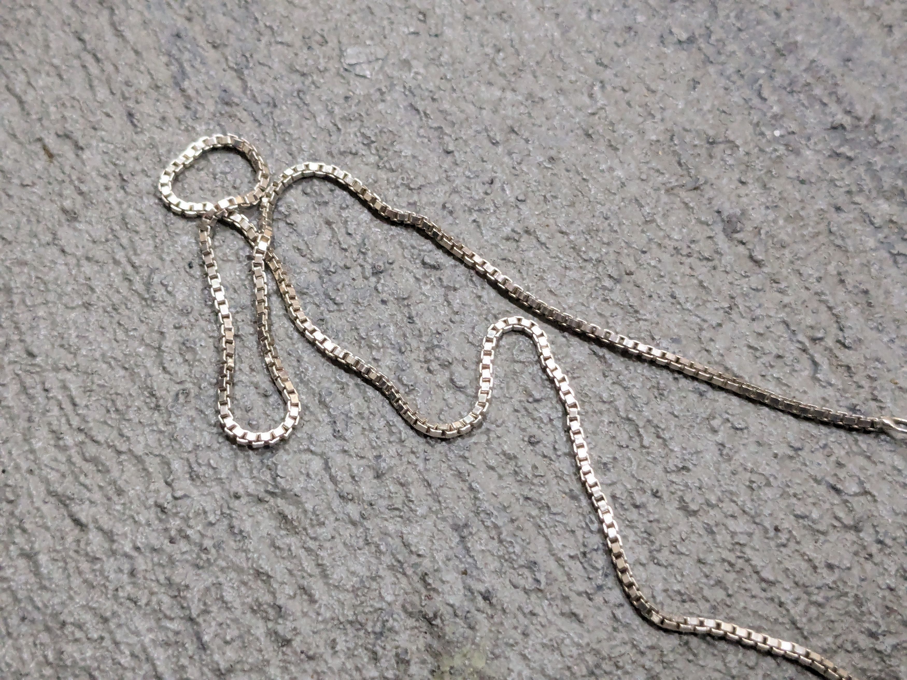 Jewelry Sterling Silver Box Link Necklace Chain 30" Modern Size ONE SIZE - 6 Thumbnail