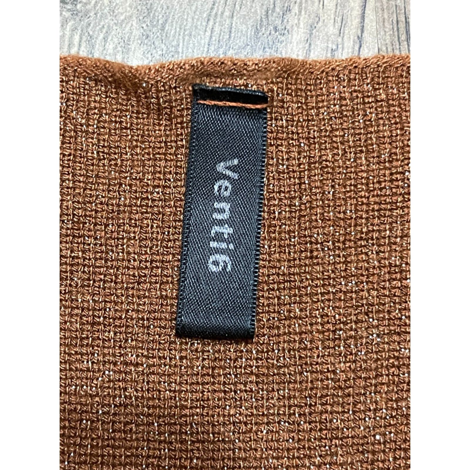 Vintage Venti6 Shirt Women's S/M Brown Gold Star Long Sleeve V-neck T-Shirt Casual Fall Spring Summer Size S / US 4 / IT 40 - 7 Thumbnail
