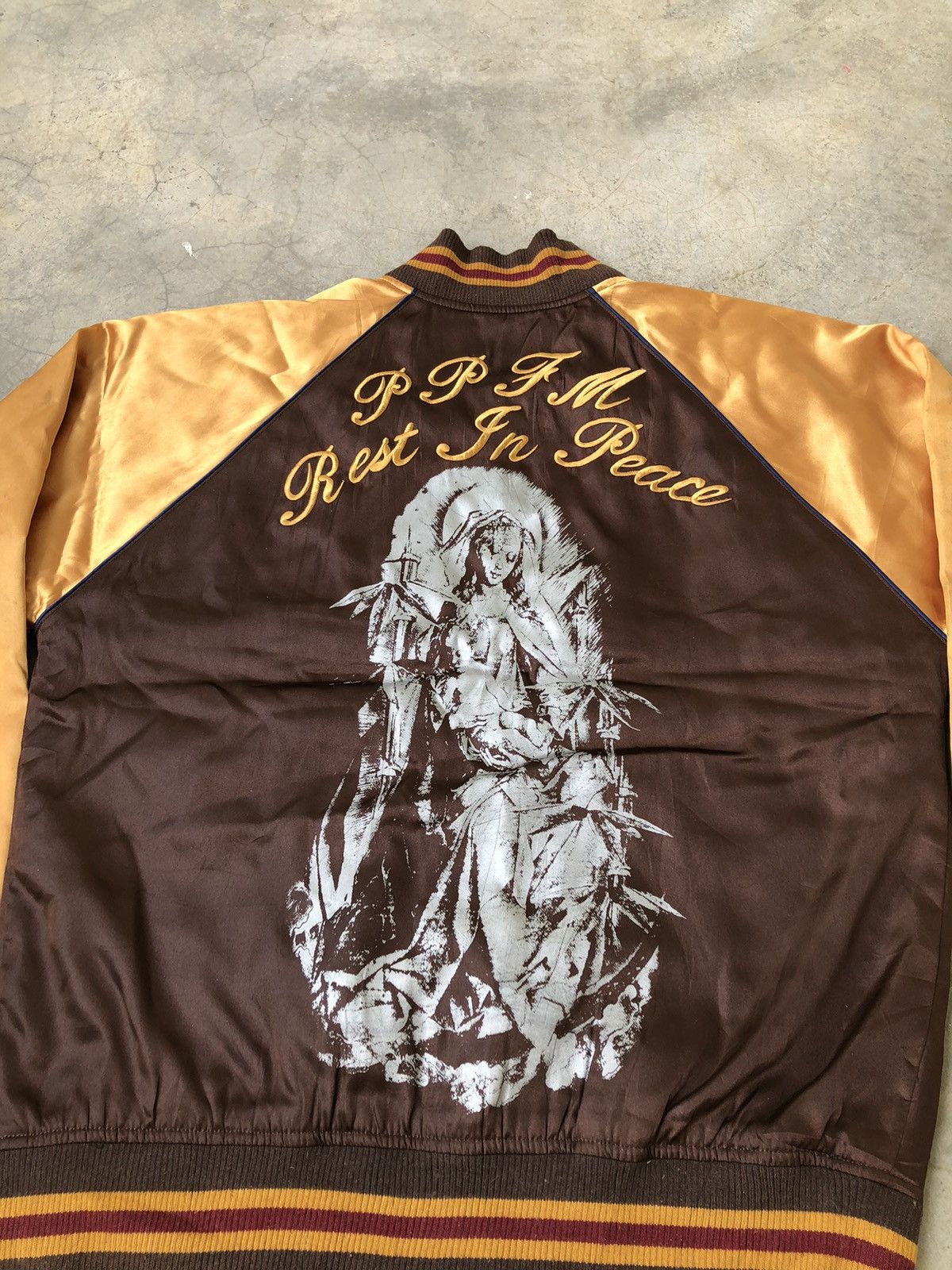 Japanese Brand Rare PPFM Sukajan Embroided Skull And Rest In Peace Back Hit Size US S / EU 44-46 / 1 - 9 Thumbnail