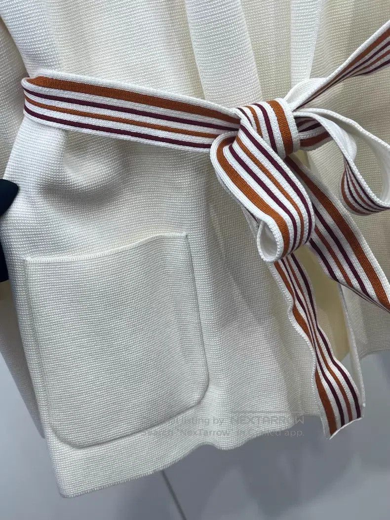 Loro Piana Loro Piana Belted Knit Open Front Cardigan Size S / US 4 / IT 40 - 3 Thumbnail