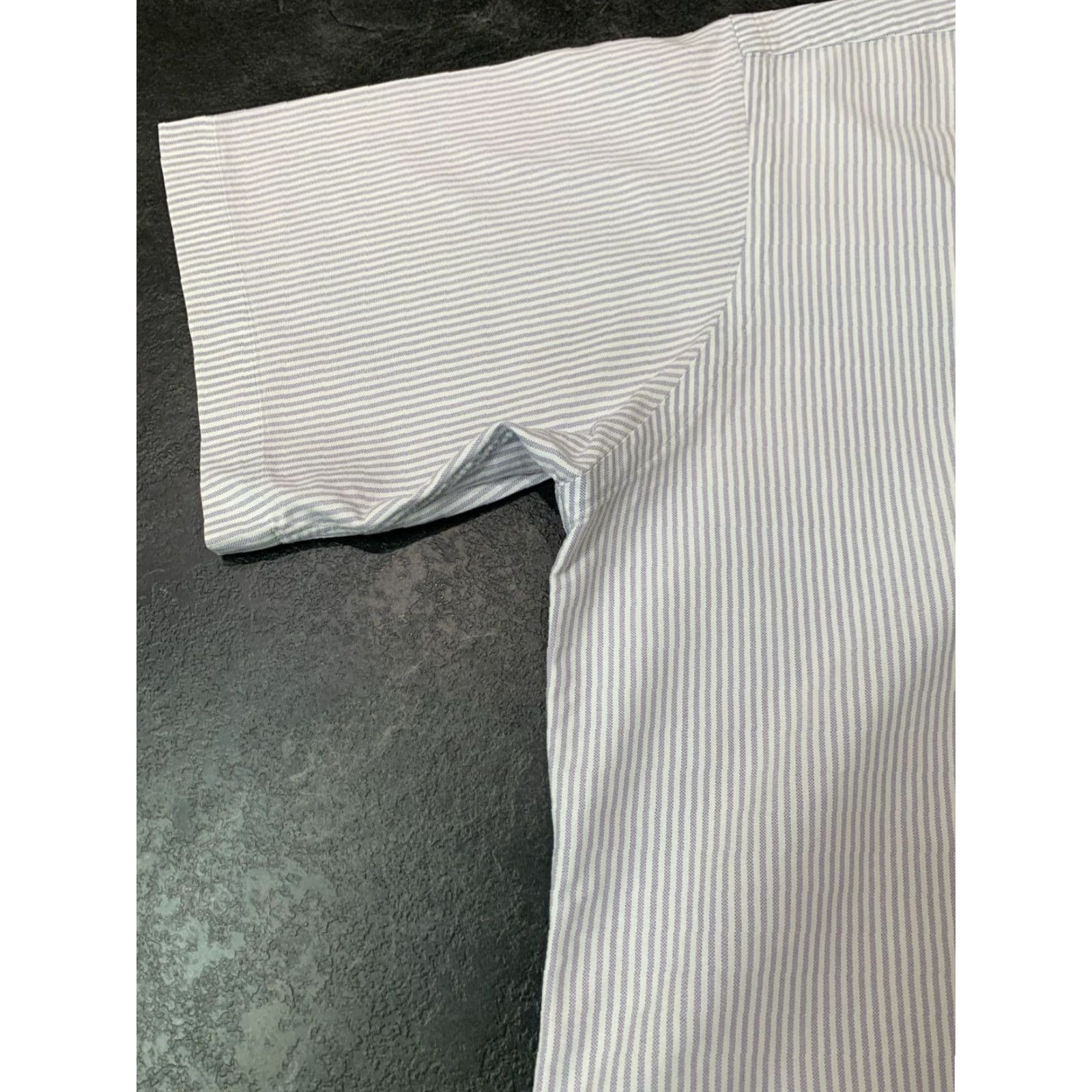 Ralph Lauren Ralph Lauren Men's Striped Cotton Button Down Short Sleeve Shirt Large White Purple Size US L / EU 52-54 / 3 - 5 Thumbnail