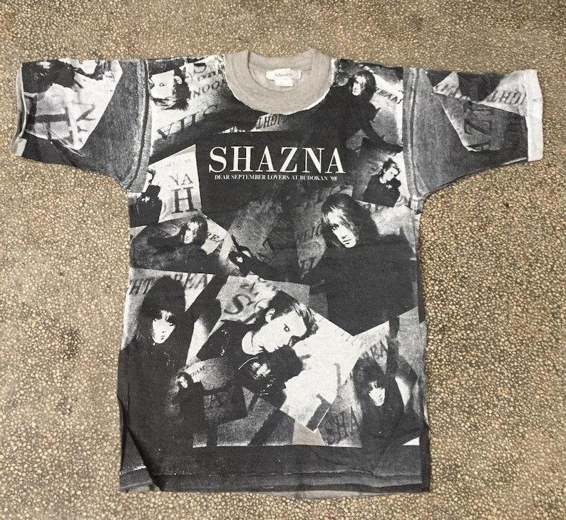 Vintage vintage 80s Japanese Band Shazna Overprint tee Size US M / EU 48-50 / 2 - 3 Thumbnail