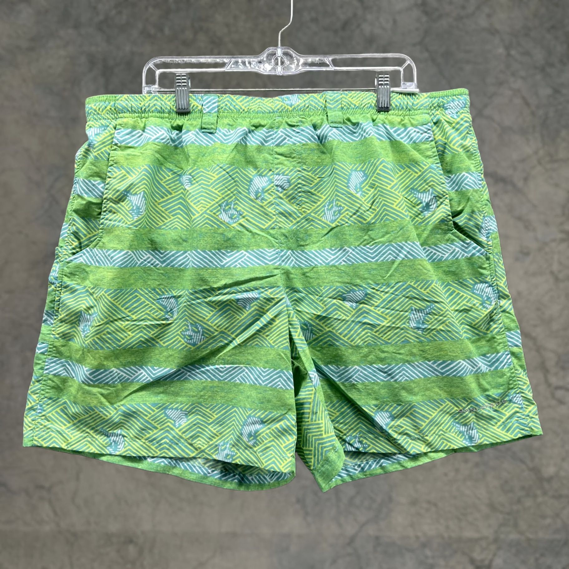 Swims VINTAGE Columbia Shorts Men XL Green Swim Bottom Lined PFG Performance Pockets Drawstring Size US 36 / EU 52 - 1 Thumbnail