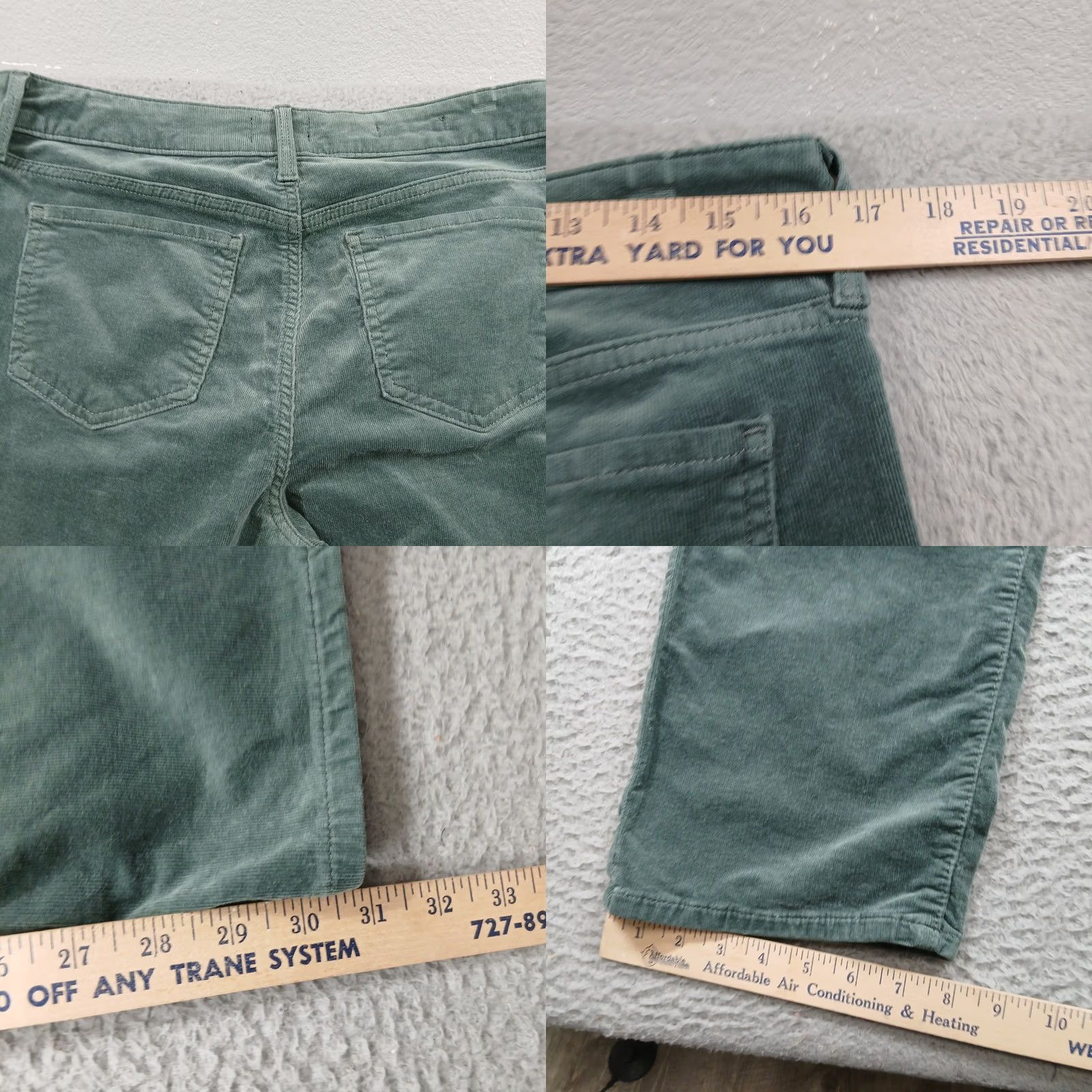 NYDJ NYDJ Marilyn Straight Corduroy Pants Women 8 Sage Leaf Green Lift Tuck EUC Size 30" / US 8 / IT 44 - 9 Thumbnail