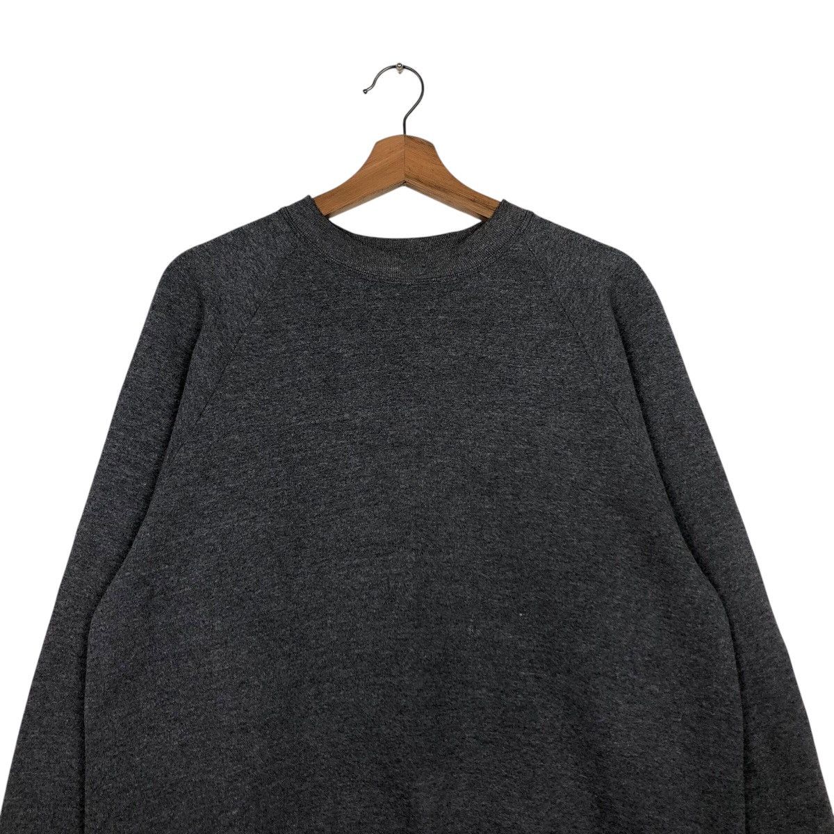 Vintage 📌Vintage Plain Sweatshirt Fruit Of The Loom Rich Grey Size US L / EU 52-54 / 3 - 4 Thumbnail