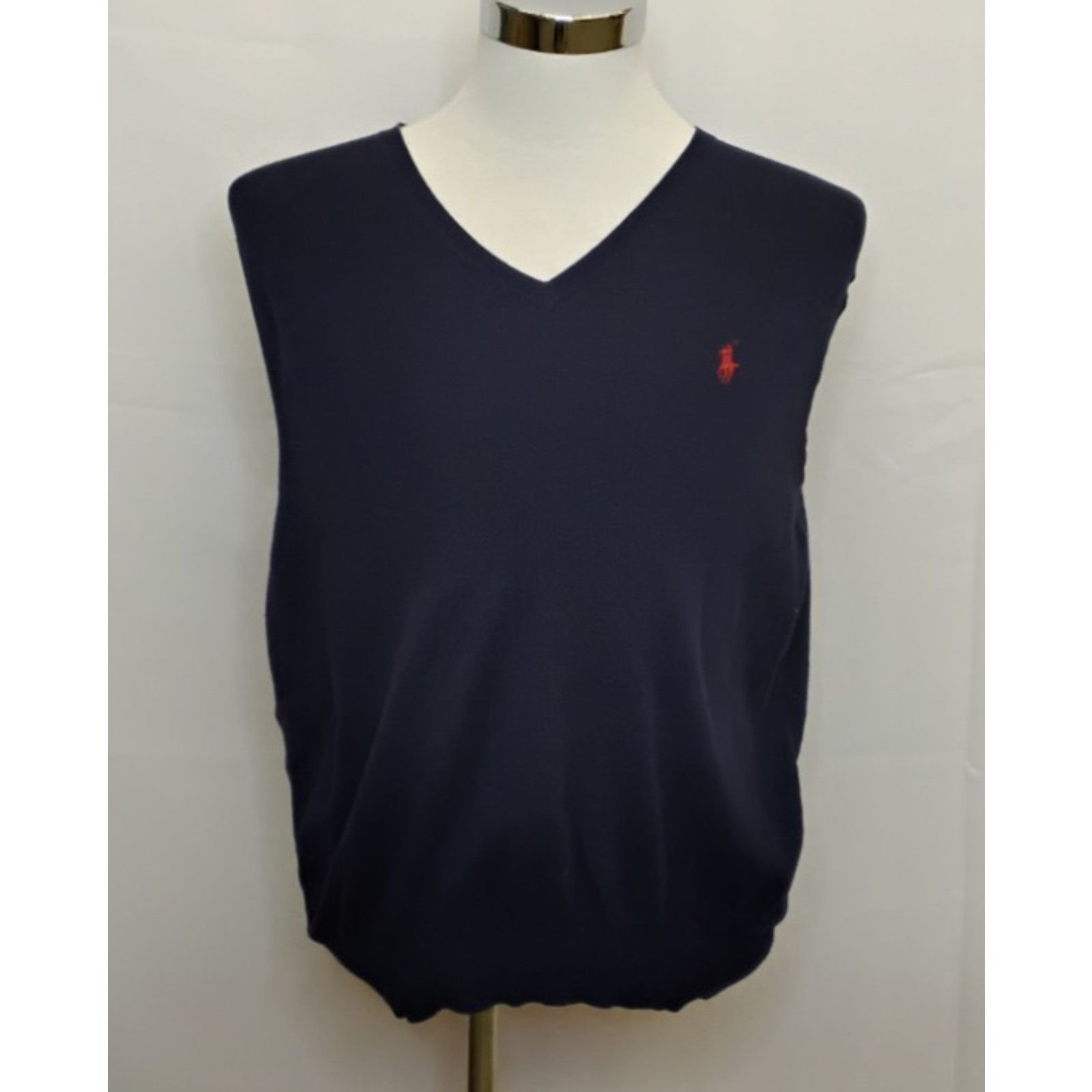 Polo Ralph Lauren Polo Ralph Lauren Sweater Vest Men's L Navy Blue Pima Cotton Size US L / EU 52-54 / 3 - 2 Thumbnail