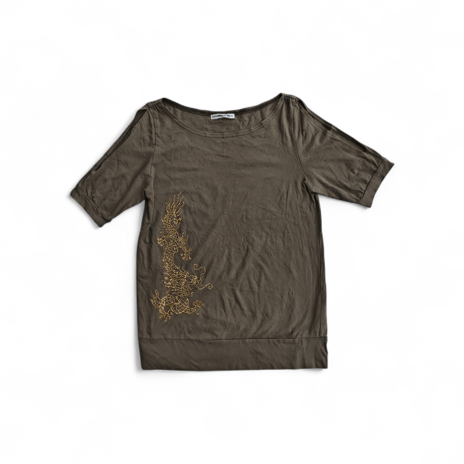 Vivienne Tam Vivienne tam dragon Rhine stone t shirt Size S / US 4 / IT 40 - 1 Thumbnail