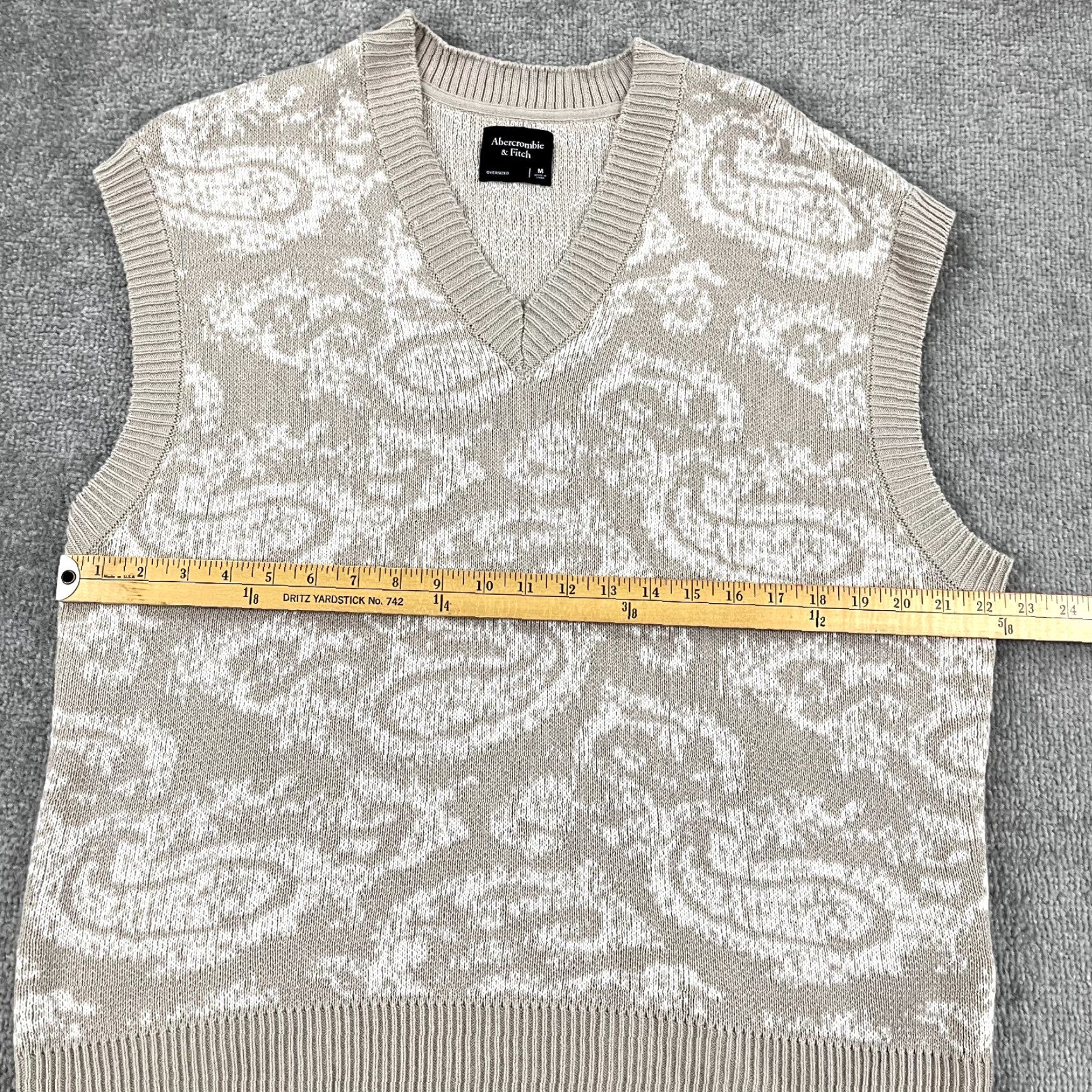 Abercrombie & Fitch Abercrombie & Fitch Vest Womens Adult Medium Brown Oversized V-Neck Pullover Size M / US 6-8 / IT 42-44 - 4 Thumbnail