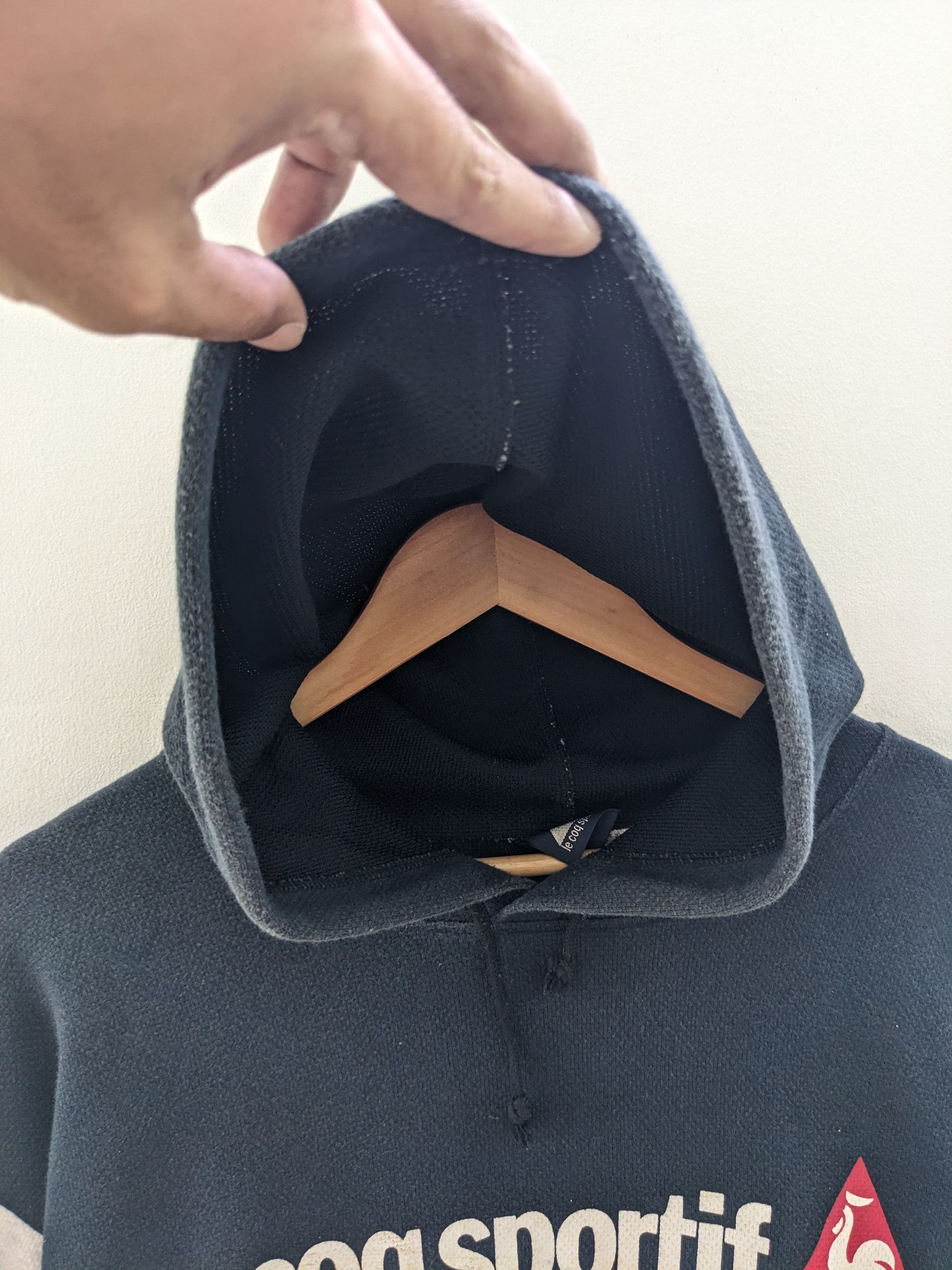 Le Coq Sportif × Vintage Vintage Le Coq Sportif Spellout Pullover Hoodie Size US L / EU 52-54 / 3 - 8 Thumbnail