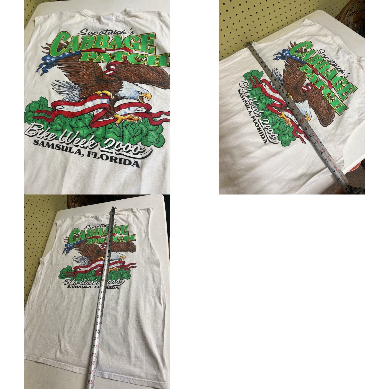 Anvil VTG Sopotnick's Cabbage Patch BIKE WEEK 2000 T-Shirt XL Sleeveless Men White Anvil Cotton Crew Neck Biker Pocket Vintage Size US XL / EU 56 / 4 - 8 Thumbnail