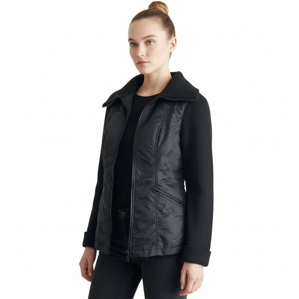 Sisley SISLEY Black Lined Jacket Made in Italy, XS Size XS / US 0-2 / IT 36-38 - 5 Thumbnail