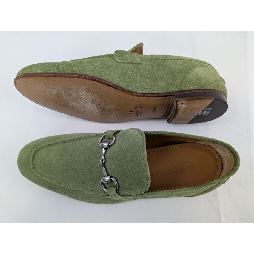 Gucci o1rshd1 Leather Jordaan Horsebit Loafer Boots in Green Size US 9 / EU 42 - 1 Thumbnail