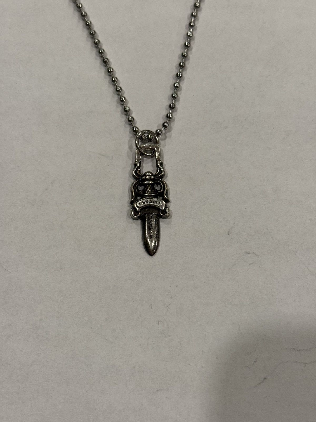Chrome Hearts Chrome Hearts Dagger Pendant Ball Chain Necklace Silver .925 Size ONE SIZE - 1 Thumbnail