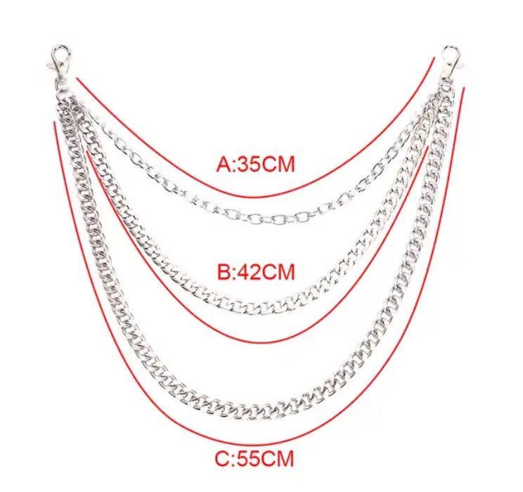 Jewelry Multilayer Punk Street Trouser Chain Size ONE SIZE - 5 Thumbnail