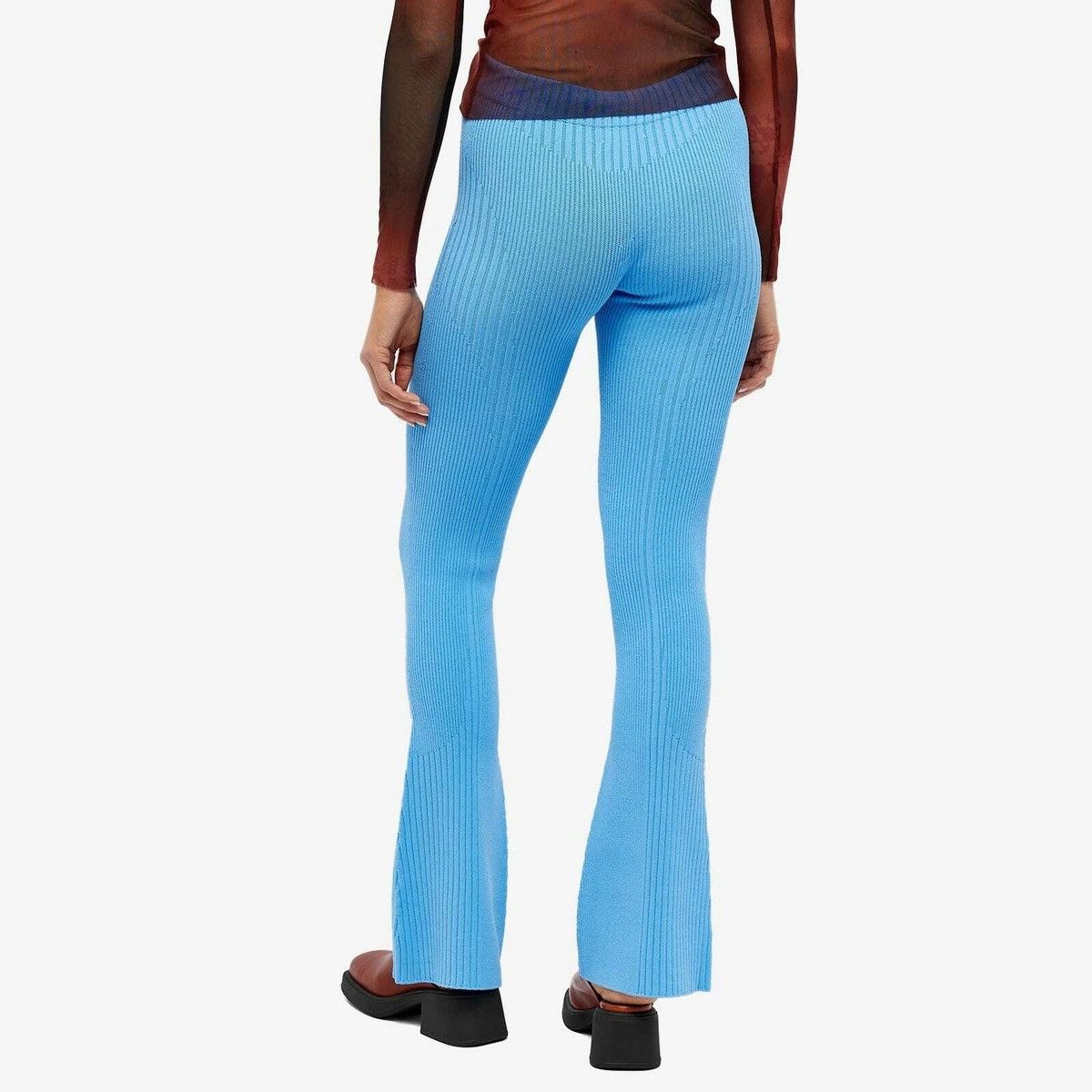 Misbhv $320 MISBHV Blue Knit Seamless Flared Pants Size 28" / US 6 / IT 42 - 3 Thumbnail