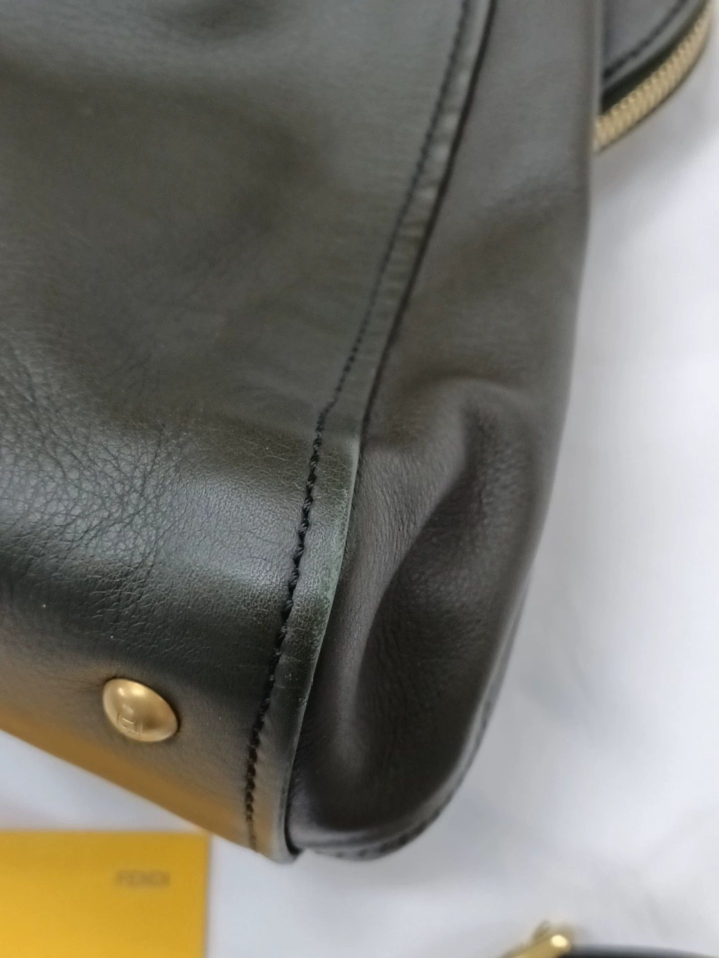 Fendi Fendi Green Gold Hardware Handbag 38x30-42 Dust Bag Strap Size ONE SIZE - 4 Thumbnail