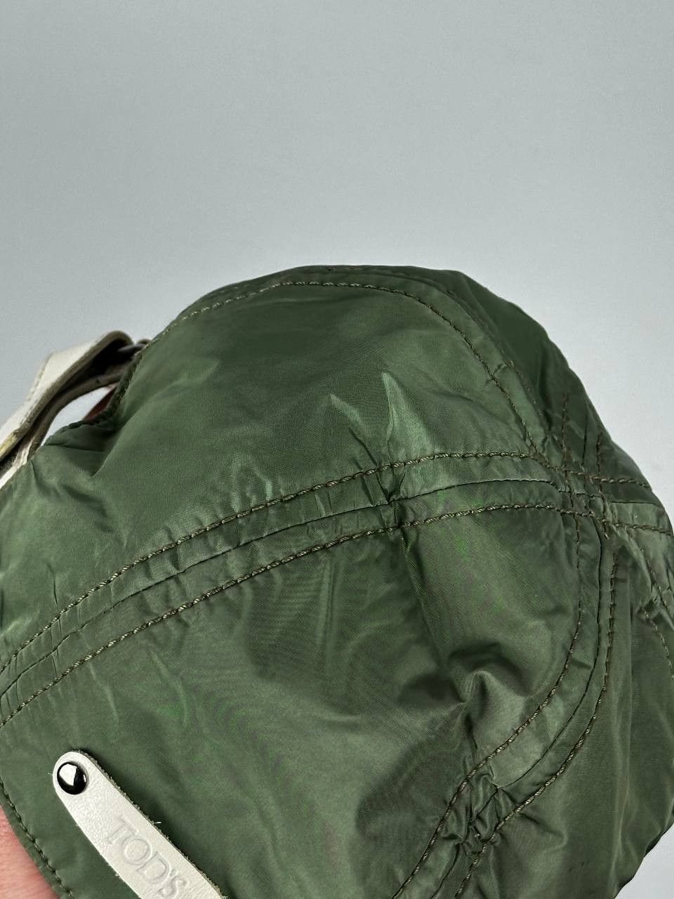 Tod's Tod's Green Nylon Leather Luxury Hat Size ONE SIZE - 6 Thumbnail