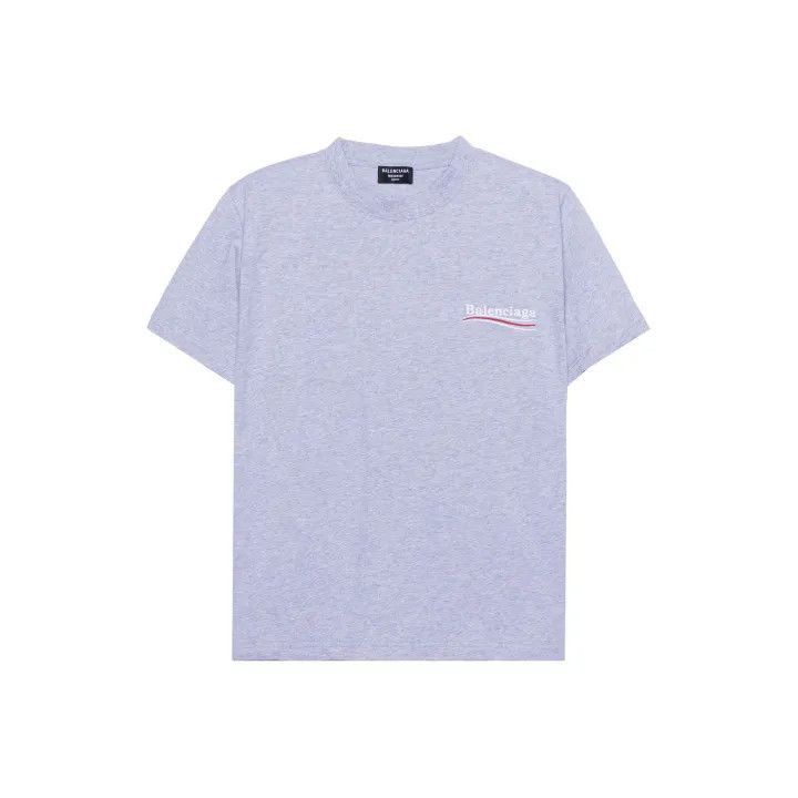 Balenciaga Balenciaga Balenciaga Gray Logo Print TShirt for Men -2507 Size US L / EU 52-54 / 3 - 1 Thumbnail